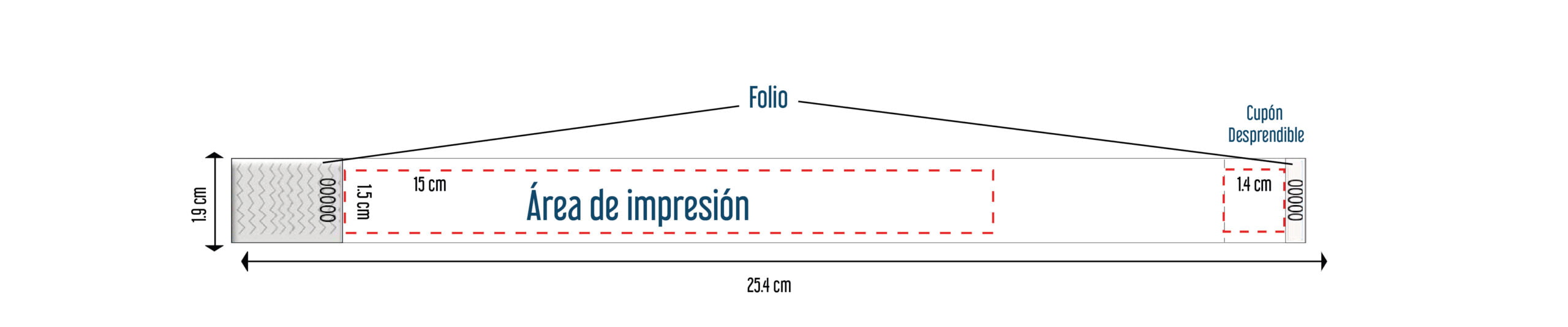 diagrama brazalete tyvek 1 3/4"